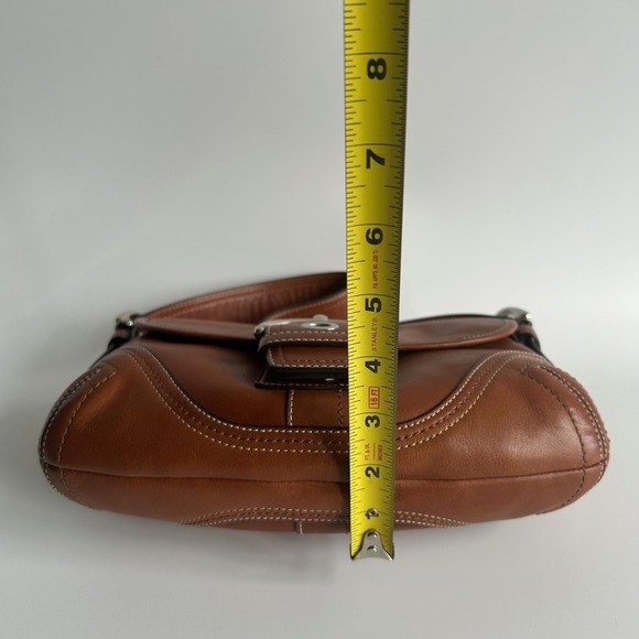 Coach Soho Flap Brown Leather Shoulder Bag Excellent F10188